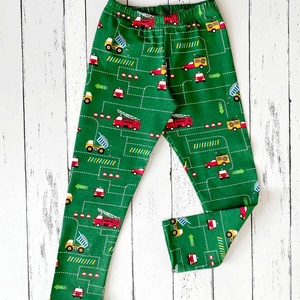 Tűzoltóautós és rakodós leggings (98), Ruha & Divat, Babaruha & Gyerekruha, Nadrág, Varrás, MESKA