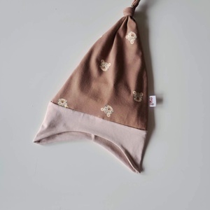 Leopárdos fülvédős sapka (50-52 cm) - ruha & divat - babaruha & gyerekruha - babasapka - Meska.hu