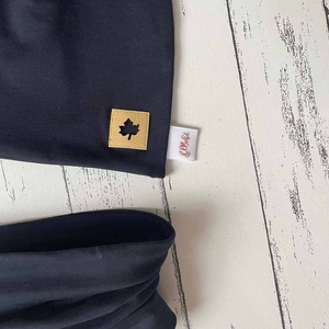 Sötétkék sapka-sál szett (50-52 cm) - ruha & divat - babaruha & gyerekruha - babasapka - Meska.hu