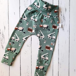 Darusautó és betonkeverő pamut jersey nadrág/leggings (80), Ruha & Divat, Babaruha & Gyerekruha, Nadrág, Varrás, MESKA