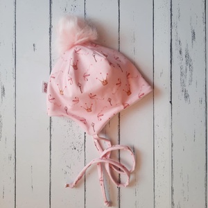 Koronás pomponos téli sapka (47-48 cm) - Meska.hu