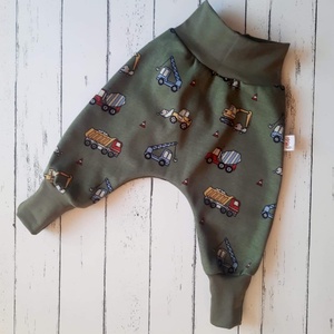 Zöld munkagépes warmkeeper téli melegítőnadrág (92/98), Ruha & Divat, Babaruha & Gyerekruha, Nadrág, Varrás, MESKA