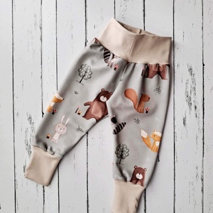 Erdei állatos melegítőnadrág (80), Ruha & Divat, Babaruha & Gyerekruha, Nadrág, Varrás, MESKA