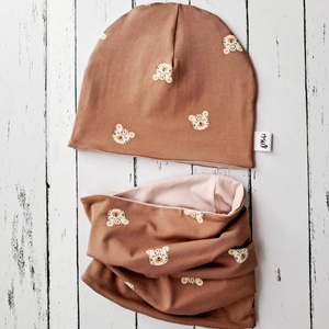 Leopárdos sapka-sál szett (48-50 cm), Ruha & Divat, Babaruha & Gyerekruha, Babasapka, Varrás, MESKA