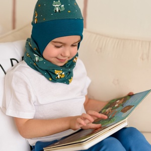 Tűzoltós fülvédős sapka (47-48 cm) - ruha & divat - babaruha & gyerekruha - babasapka - Meska.hu