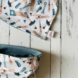 Barkácsolós sapka-sál szett (48-50 cm) - ruha & divat - babaruha & gyerekruha - babasapka - Meska.hu