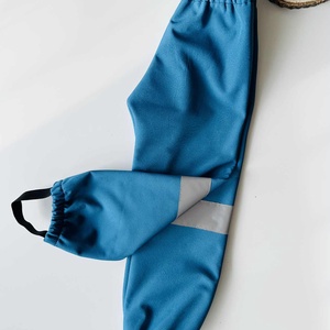 Petrolkék fényvisszaverő csíkkal softshell nadrág (98/104) - ruha & divat - gyerekruha - nadrág - Meska.hu