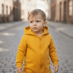 Okkersárga színű all in, kezeslábas, átmeneti overál 68-as, Ruha & Divat, Gyerekruha, Pulóver, Varrás, MESKA