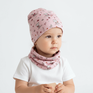 Mosómedvés sapka-sál szett (50-52 cm), Baba - mama, Babaruházat, Babasapka, Varrás, MESKA