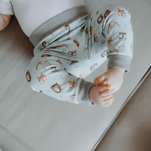 Erdei állatos szürke passzéval melegítőnadrág (74), Ruha & Divat, Gyerekruha, Nadrág, Varrás, MESKA