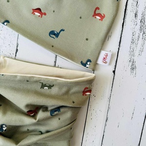 Dínós sapka-sál szett (50-52) - ruha & divat - sál, sapka, kendő - sapka & sál szett - Meska.hu