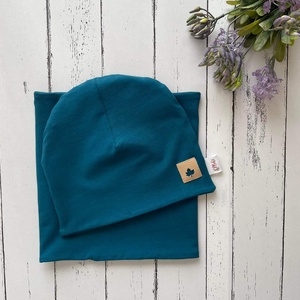 Petrol színű sapka-sál szett (50-52 cm), Ruha & Divat, Sál, Sapka, Kendő, Sapka & Sál szett, Varrás, MESKA