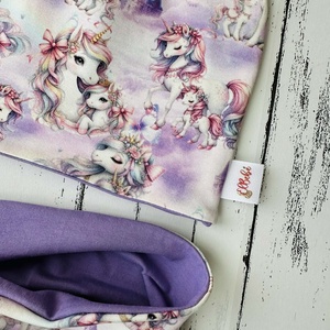 Unikornisos lila sapka-sál szett (50-52), Ruha & Divat, Sál, Sapka, Kendő, Sapka & Sál szett, Varrás, MESKA