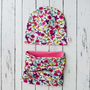 Lepkés sapka-sál szett (50-52) - Meska.hu