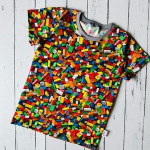 Legós póló 116-os, Ruha & Divat, Gyerekruha, Póló, Varrás, MESKA