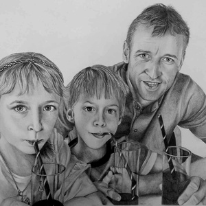 Csoportos Rajz, Portré, Portrérajz, kézzel rajzolt kép, Művészet, Portré & Karikatúra, Portré, Fotó, grafika, rajz, illusztráció, MESKA