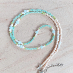 Azúr tenger nyakláncok - ékszer - nyaklánc - gyöngyös nyaklánc - Meska.hu