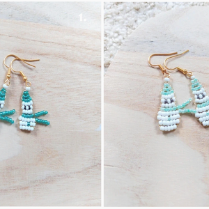 Karácsonyi fülbevalók - ékszer - fülbevaló - lógó fülbevaló - Meska.hu