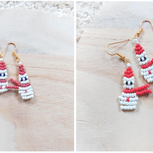 Karácsonyi fülbevalók - ékszer - fülbevaló - lógó fülbevaló - Meska.hu