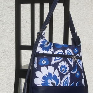 Blue flowers - táska & tok - variálható táska - Meska.hu