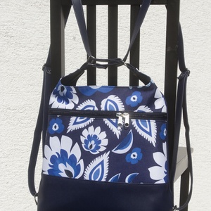 Blue flowers - táska & tok - variálható táska - Meska.hu