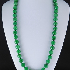 14 K Arany Jade Nyaklánc, 8.5 mm-es Kövekkel - Meska.hu