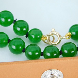 14 K Arany Jade Nyaklánc - ékszer - nyaklánc - medál nélküli nyaklánc - Meska.hu