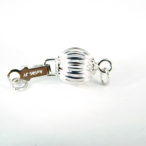 14 K Fehérarany Hullámos Gömbkapocs Nyaklánchoz, Karkötőhöz - kellékek & szerszámok - gyöngyfűzés kellékek - egyéb alkatrész - Meska.hu