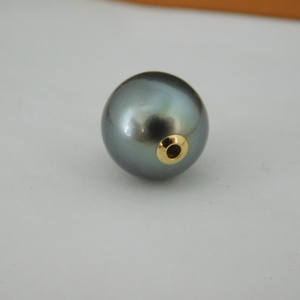 Tahiti Gyöngy Medál 18 K Arany Szélekkel AU750 Gyönyörű, Nagy 12 mm-es gyöngy - ékszer - nyaklánc - medál - Meska.hu