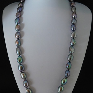 Gyöngyház Fekete/Multikolor Barokk Gyöngy Nyaklánc És Karkötő Szett 14 K Arany 10 mm-es Gyöngyökkel - ékszer - ékszerszett - Meska.hu