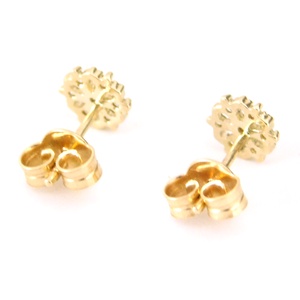 Brill 14 K Arany Fülbevalók Gyémántokkal - ékszer - fülbevaló - pötty fülbevaló - Meska.hu