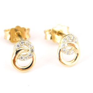 Brill 14 K Arany Csodaszép Fülbevalók Gyémántokkal - Meska.hu