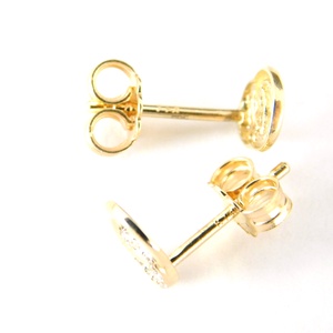 Brill 14 K Arany Csodaszép Fülbevalók Gyémántokkal - ékszer - fülbevaló - pötty fülbevaló - Meska.hu