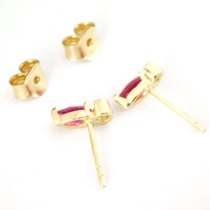 14 K Arany Szép Csinos Köves Fülbevalók - ékszer - fülbevaló - pötty fülbevaló - Meska.hu