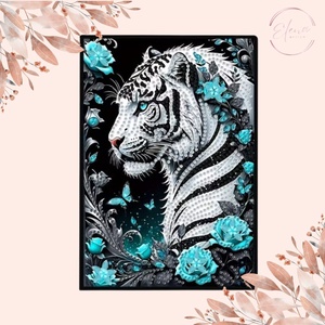 Fehér tigris jegyzetfüzet, Otthon & Életmód, Papír, írószer, Jegyzetfüzet & Napló, Mindenmás, MESKA