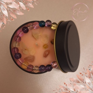 Bársonypír - berry illatú szója gyertya karkötővel - Meska.hu