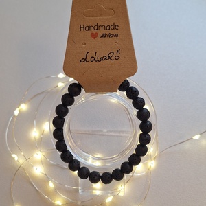 Ásványkarkötő - Lávakő - Meska.hu