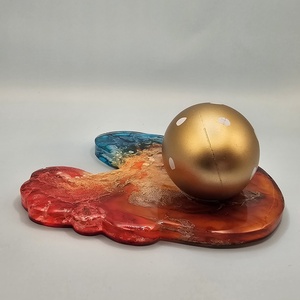 Húsvéti tojásalátét � kézzel készült epoxi kakas / tyúk forma - otthon & életmód - dekoráció - húsvéti asztaldíszek - Meska.hu