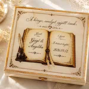 Esküvői emlékdoboz � személyre szabott nászajándék, Memory Box, könyv formájú doboz, Esküvő, Emlék & Ajándék, Doboz, Mindenmás, MESKA
