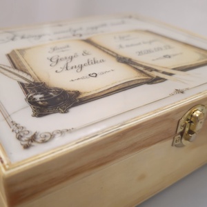 Esküvői emlékdoboz � személyre szabott nászajándék, Memory Box, könyv formájú doboz - esküvő - emlék & ajándék - doboz - Meska.hu
