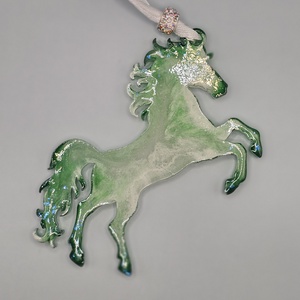 EMERALD GRACE � kézzel készített karácsonyfadísz kollekció díszdobozban, 5 darabos szett - karácsony - karácsonyi lakásdekoráció - karácsonyfadíszek - Meska.hu
