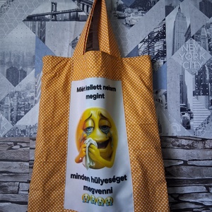 Smile bevásárló táska , Táska & Tok, Bevásárlás & Shopper táska, Shopper, textiltáska, szatyor, Varrás, MESKA