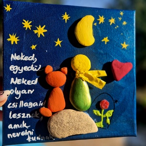 Kisherceg , Otthon & Életmód, Dekoráció, Kép & Falikép, Kavics kép, Festészet, Mindenmás, MESKA