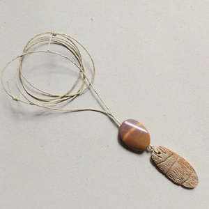 Olajfa amulett, nyaklánc mokait jáspis ásvánnyal - ékszer - nyaklánc - medálos nyaklánc - Meska.hu