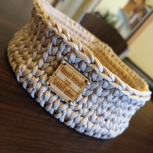 Horgolt kosárka - otthon & életmód - dekoráció - asztal és polc dekoráció - díszdoboz - Meska.hu