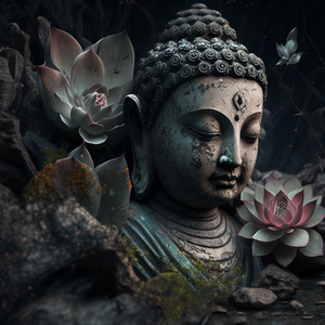 Buddha lótuszvirággal vászonkép, Otthon & Lakás, Dekoráció, Kép & Falikép, Vászonkép, Mindenmás, Meska