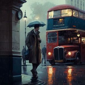 London esőben vászonkép, Otthon & Lakás, Dekoráció, Kép & Falikép, Vászonkép, Mindenmás, Meska