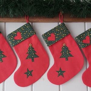 Karácsonyi zokni/csizma - karácsony - karácsonyi lakásdekoráció - karácsonyi lakásdíszek - Meska.hu
