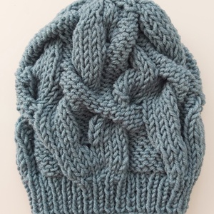 Fantázia, csavart mintás sapka + kesztyű - ruha & divat - sál, sapka, kendő - sapka - Meska.hu