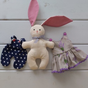 Öltöztethető  nyuszika - játék & sport - plüssállat & játékfigura - nyuszi - Meska.hu